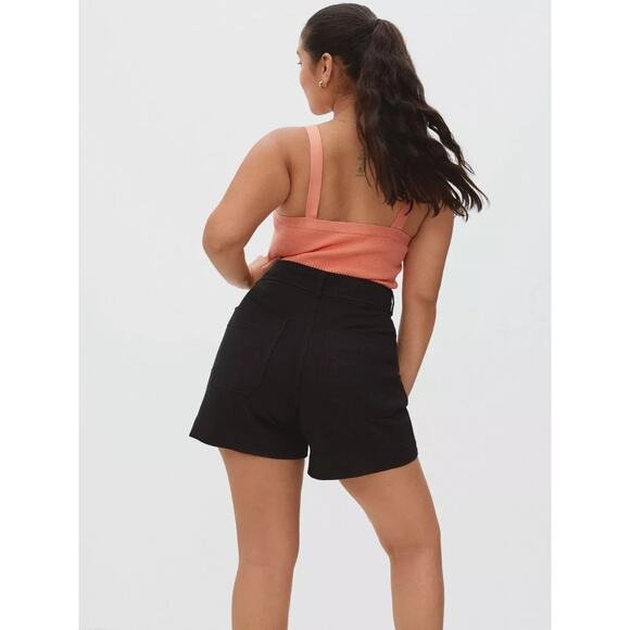 Everlane the Way High Canvas Short in Black Size 0 NWT - Picture 6 of 6